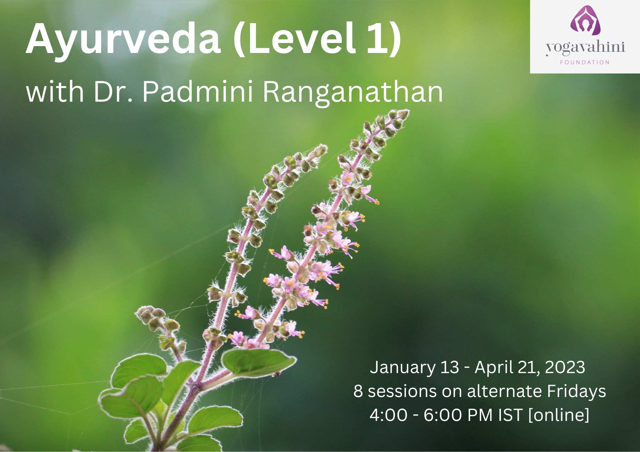 Ayurveda Level 1 - 2023 | Yogavahini