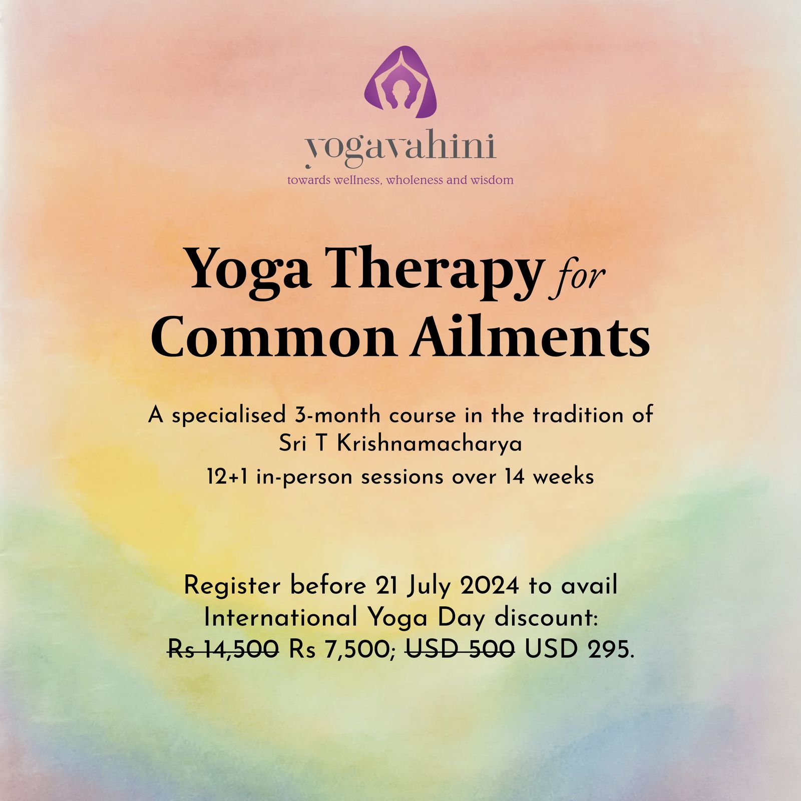 online and in-person yoga therapy program special offer